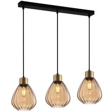 Tulip Glass & Iron 3 Light Pendant